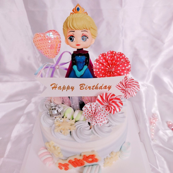 艾莎生日蛋糕-冰雪奇緣蛋糕-Elsa蛋糕-永和蛋糕推薦-中和蛋糕推薦