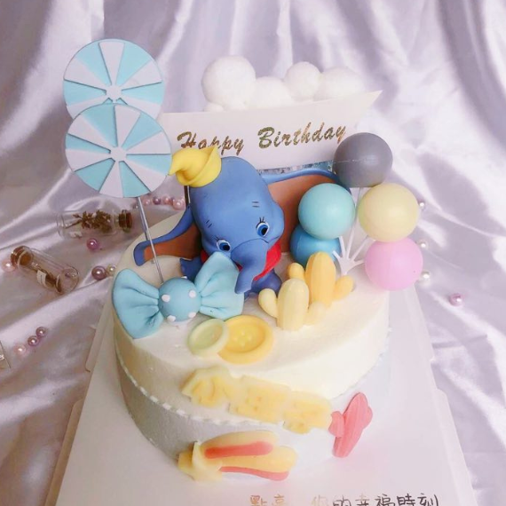大象生日造型蛋糕-永和生日蛋糕-中和生日蛋糕-小飛象生日蛋糕